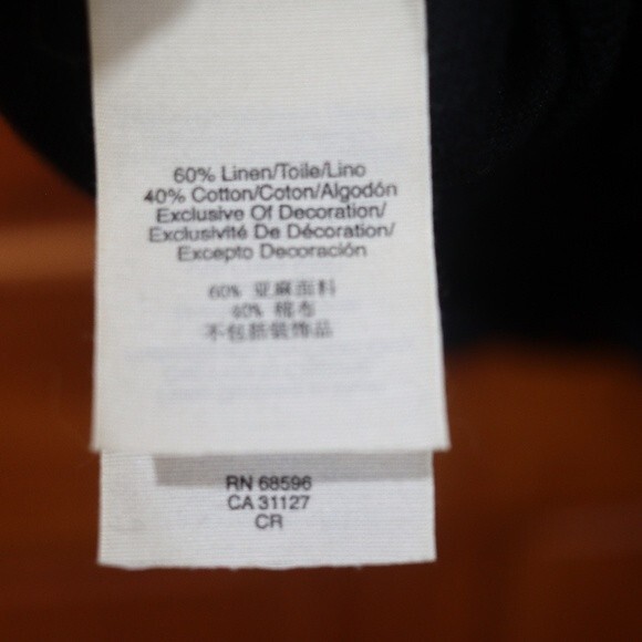 Pure DKNY Black Mirrored Short Sleeve Cardigan Linen Blend Medium - Picture 9 of 9